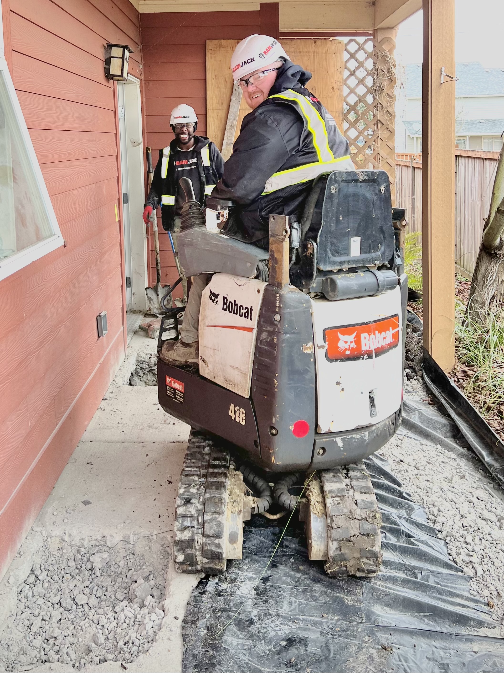 40 Helical Piles Installed at Residence